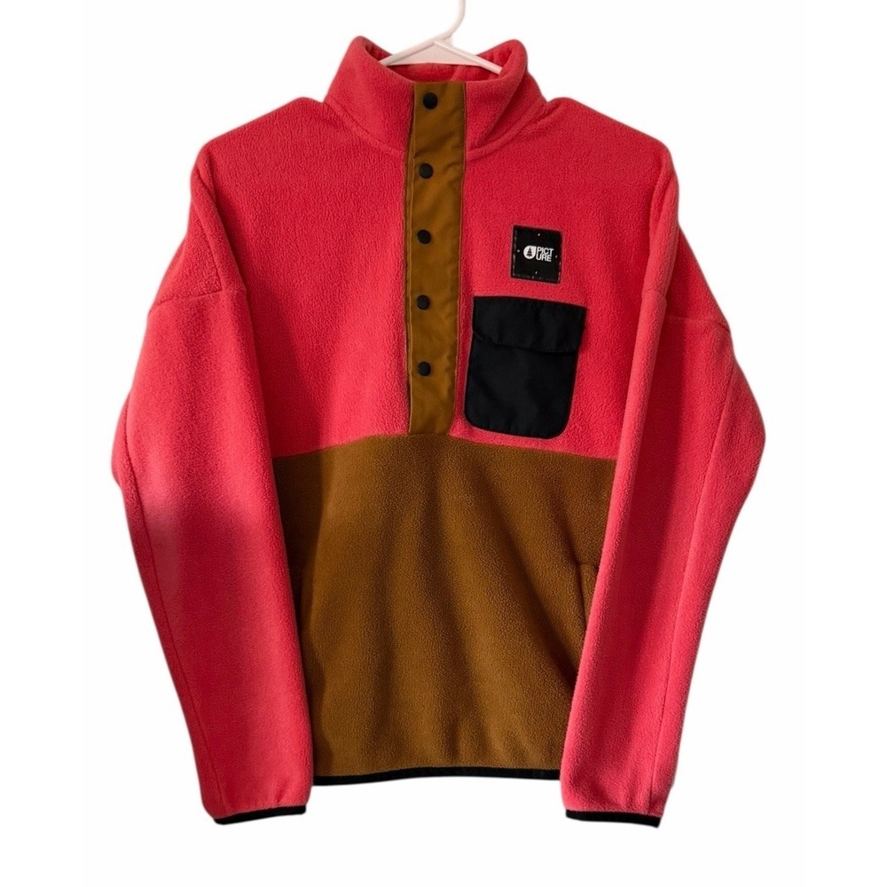 Picture Arcca 1/4 Snap Fleece Hot Coral/Dark Golden Women's Size Small